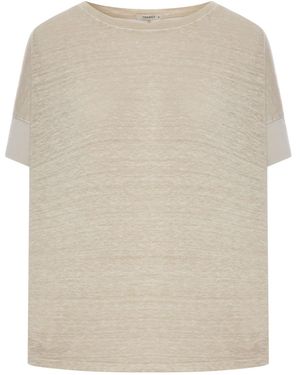 Transit Oversized T-Shirt Made Of Double Fabric - Natural