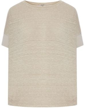 Transit Oversized T-Shirt Made Of Double Fabric - Natural