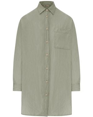 Transit Oversized Linen Shirt - Gray