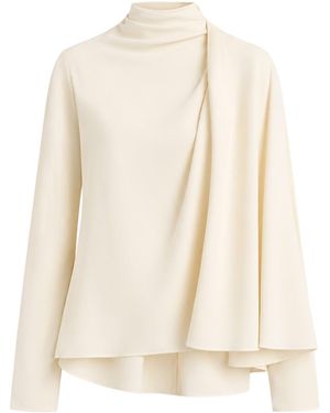 TOTEME Fluid Draped Cady Blouse - Natural