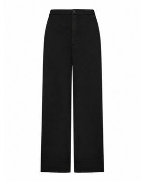 Transit Pantaloni palazzo a vita alta - Nero