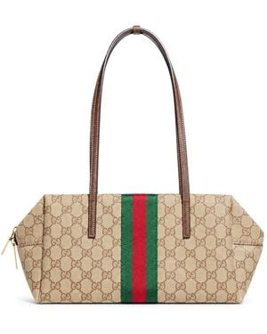 Gucci Gg Melrose Boston Bag Medium - Natural