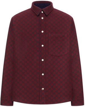 Gucci Reversible Denim And Flannel Shirt - Purple