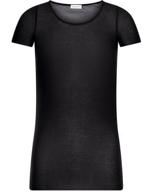 Roberto Collina Ribbed Knit T-Shirt - Black