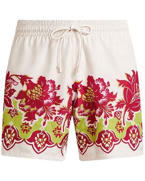 Etro Swimwear With Placed Floral Print - White