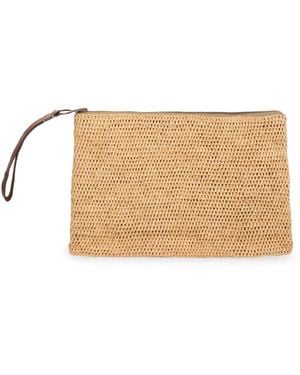 IBELIV Ampy Raffia Clutch - Natural