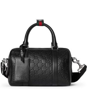 Gucci Gg Emblem Small Duffle Bag - Black