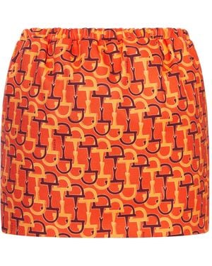 Gucci Short Cotton Skirt - Orange