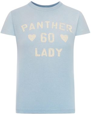 Valentino Garavani Cotton Jersey T-Shirt With Print - Blue