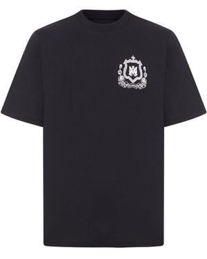 Amiri Cotton T-shirt With Logo - Black