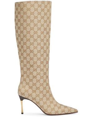 Gucci Stivali bombshell in tessuto gg - Bianco