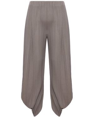 Giorgio Armani Pleated Jersey Pants - Gray