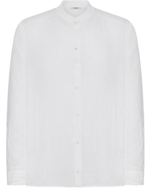 Transit Mandarin Collar Shirt - White