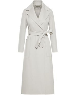 Max Mara Paolore Wool Robe Coat - White