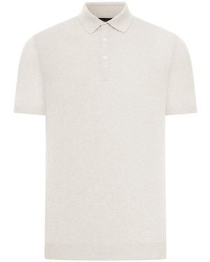 Nome G Short-Sleeved Cotton Tennis Polo - White