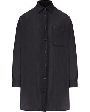 Transit Oversized Linen Shirt - Blue
