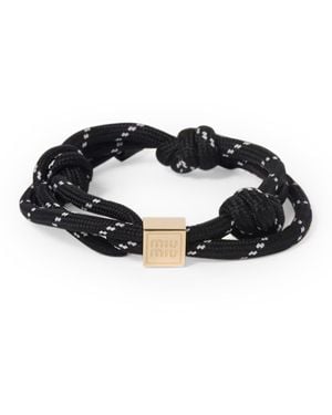 Miu Miu Rope Bracelet - Black