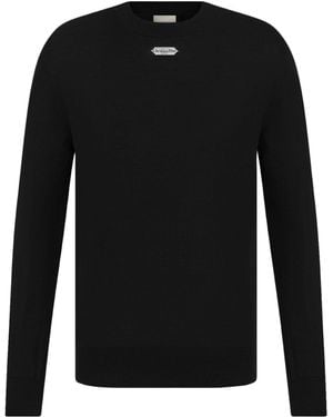 Dior Wool Jersey Sweater With Paris Label - Black