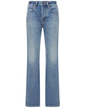 Balenciaga Medium Wash Denim Flare Jeans - Blue