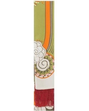 La DoubleJ Skinny Silk Scarf - White