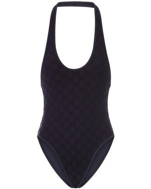 Gucci Costume da bagno in jersey elasticizzato gg - Blu