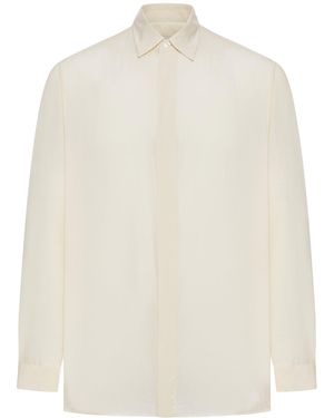 Lardini Linen And Natural Fibre Shirt - White