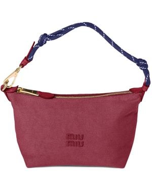 Miu Miu Pouch spirit in gabardine - Viola