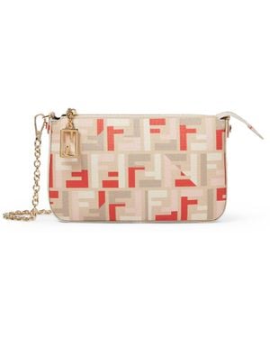 Fendi Pouch With Fabric Chain - Pink