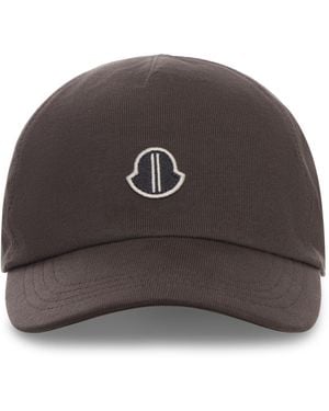 Moncler Cappello da baseball in cotone - Grigio