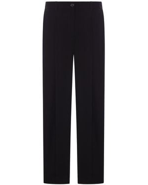 TOTEME Single-Pleated Cotton Trousers - Blue