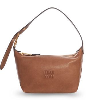 Miu Miu Leather Case Bag - Brown