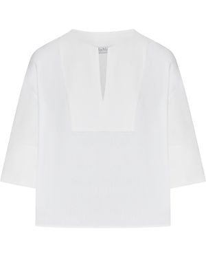 Max Mara Pure Sospiro Linen Blend Shirt - White