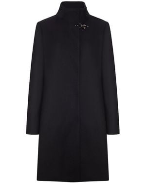 Fay Virginia coat in panno di lana e cashmere - Blu