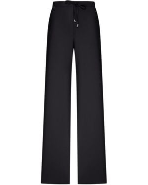 Max Mara Wool Drawstring Pants - Blue