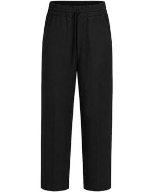 Ami Paris Pantaloni in lana nera con vita elasticizzata - Nero
