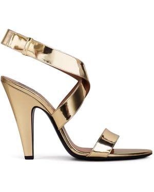 Alaïa Mirror-Effect Sandals - Metallic