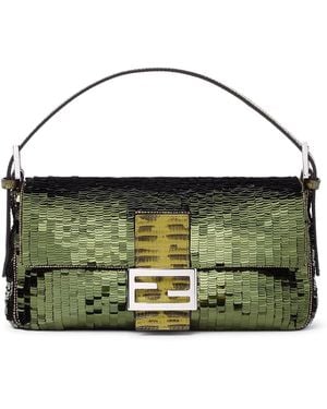 Fendi Baguette 26424 With Sequins - Green