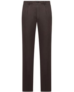 Incotex Tailored Cotton Trousers - Grey