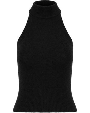 Roberto Collina Knit Sleeveless Top - Black
