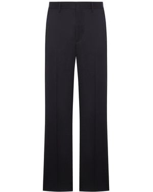Tagliatore Tailored Trousers With Central Pleat - Blue