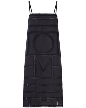 TOTEME Monogram Silk Dress - Black