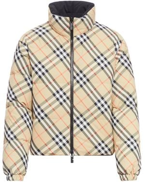 Burberry Piumino reversibile in nylon check - Metallizzato