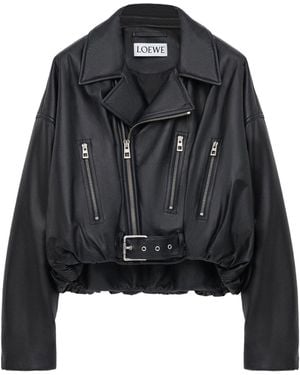 Loewe Lambskin Biker Jacket - Black