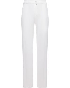 Kiton Straight Leg Stretch Jeans - White