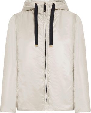 Max Mara Padded Jacket With Hood - White