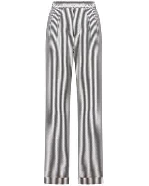 Tom Ford Striped Silk Trousers - Grey