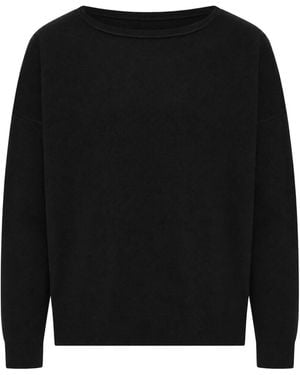 Transit Maglia oversize con scollo a barca - Nero