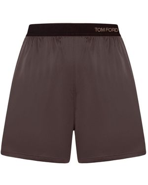 Tom Ford Shorts in satin di seta - Viola