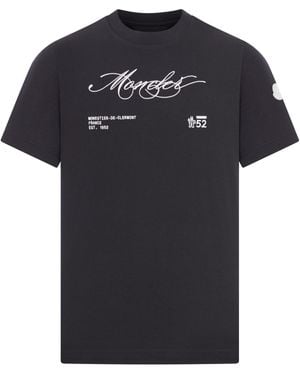Moncler T-shirt With Logo - Black