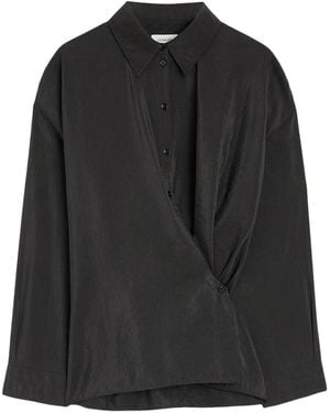 Lemaire Straight Collar Twisted Shirt - Black